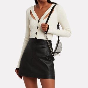 Helmet Lang Leather Miniskirt